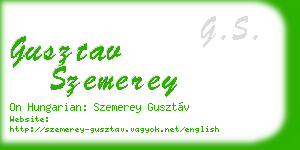gusztav szemerey business card