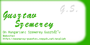 gusztav szemerey business card